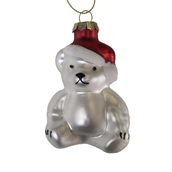 Julepynt Joy Bjørn 8 cm Glas