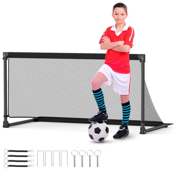 Bærbart fodboldmål 150x71x76 cm sort