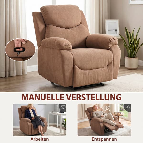 Lænestol med vippefunktion 85x93x105 cm mørkebrun