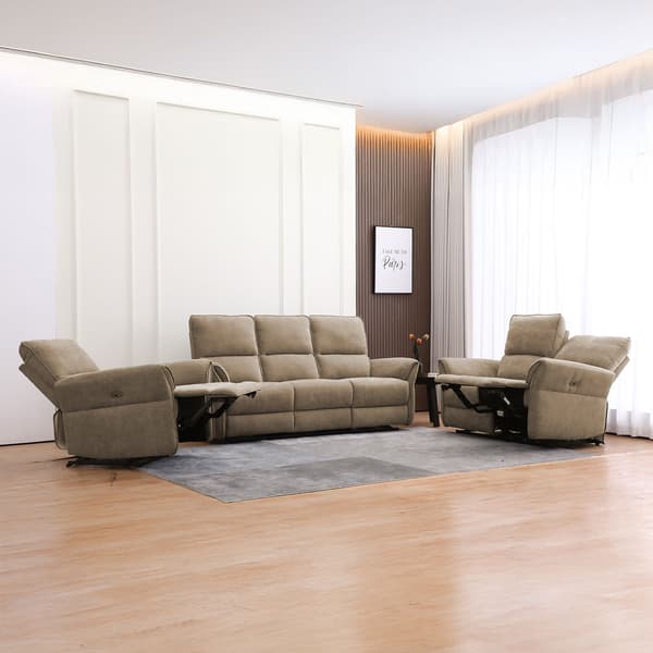 Lænestol Sofa DAMIKA 143x92x103 cm Lys Brun Elektrisk Mekanisme