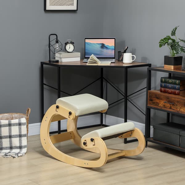 Ergonomisk knästol 55x85x55 cm krämvit