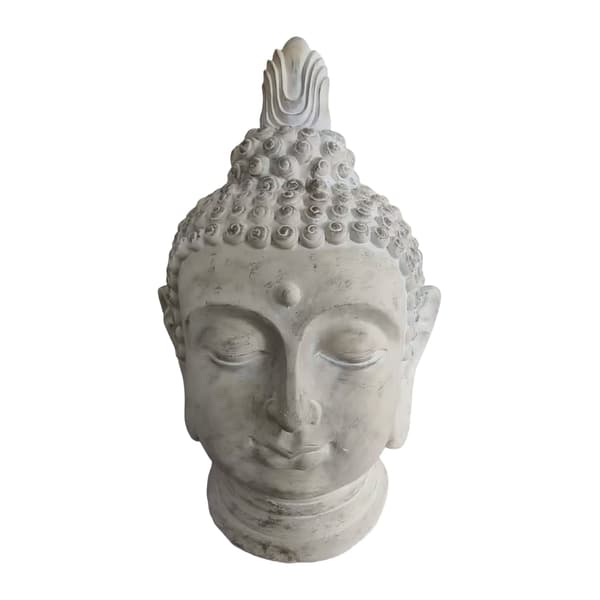 Buddha hoved statue, 78 cm, beige, Kodustaar