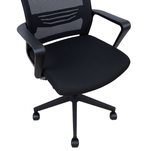 Kontorstol EMMA 57x65x98-104 cm Sort