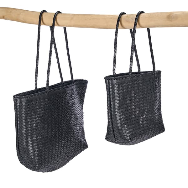 Shopper taske, 13x48x63 cm, Sort, Læder