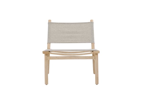 Lounge-tuoli Millo 43x40x65 cm Harmaa Nature polyesteri mango-puu