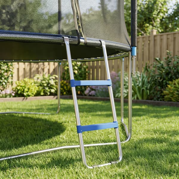 Trampolinstege 97x32x7 cm Blå Stål