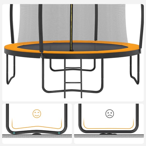 Trampolin 366x270 cm Sort-Blå Stålramme