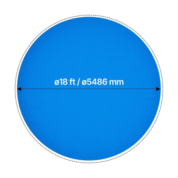 Soltäcke för pool, 549x549 cm, Blå, PE-material