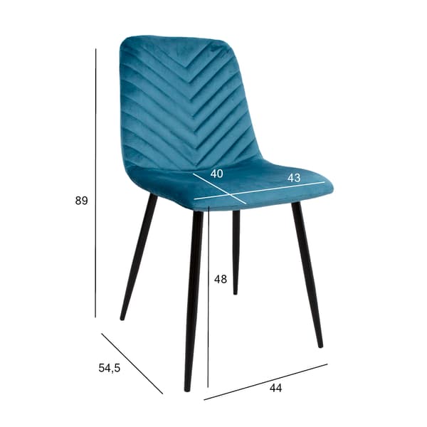 Stol BRIE 45x53x89 cm Blå