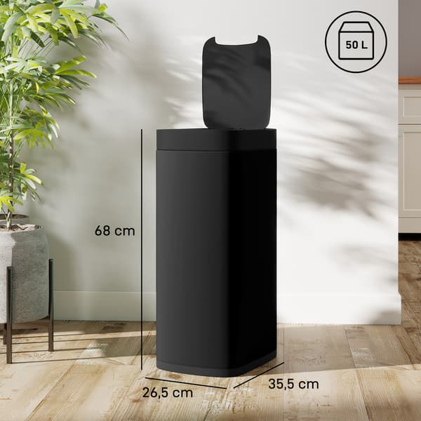 Sensor affaldsspand 50L 26,5x35,5x68 cm sort