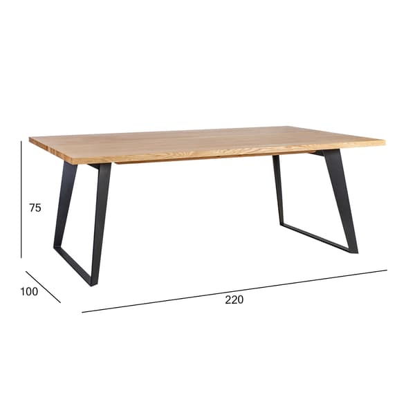 Matbord LISBON 220x100x75 cm Ek