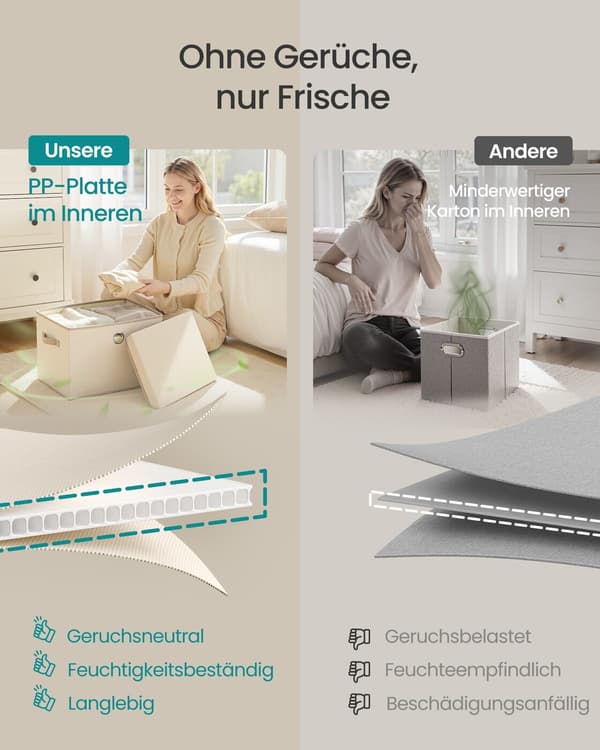 Förvaringsboxar, med Lock, 3 Set, Förvaringsboxar