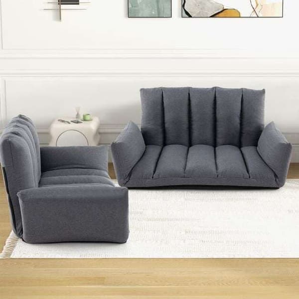 Gulvsofa, 119x76x60 cm, Grå