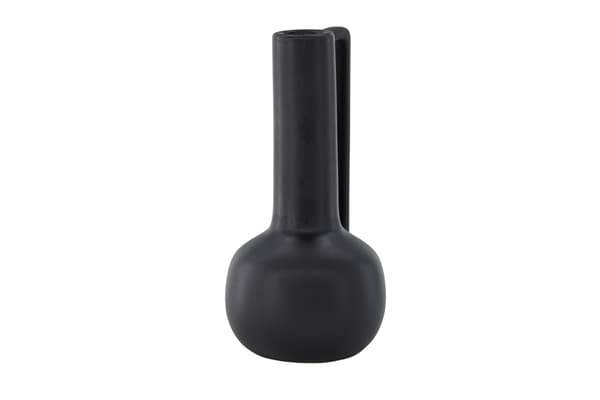 Vase Allis, 18x18x36 cm, Sort Stentøj