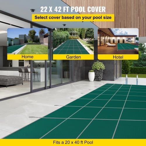 Poolskydd 670x1280 cm Grönt Nät