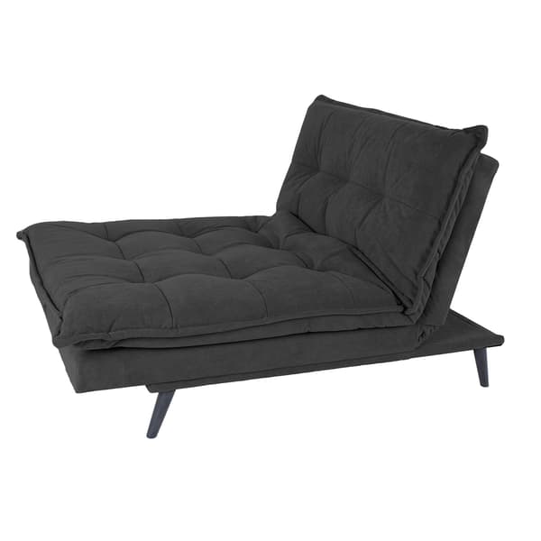 Soffa Säng SPRY 193x92x89 cm Svart Sammet