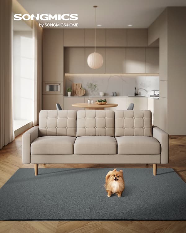Tæppe 230x160x1 cm Duegrå