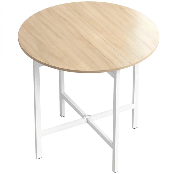 Matbord 80x80x76 cm Naturligt Trä Fällbart