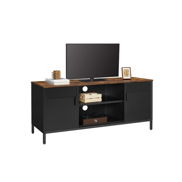 TV-bord, 120x40x55 cm, Brun, Sort