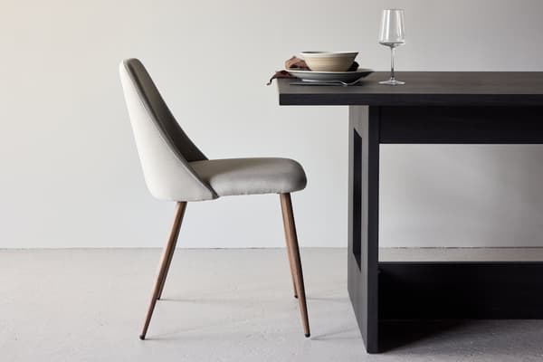 Spisestol, 46x46 cm, Beige, Linned