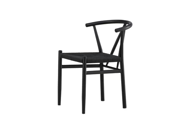 Spisebordsstol Alfons 41x46x41 cm Sort Stål Reb