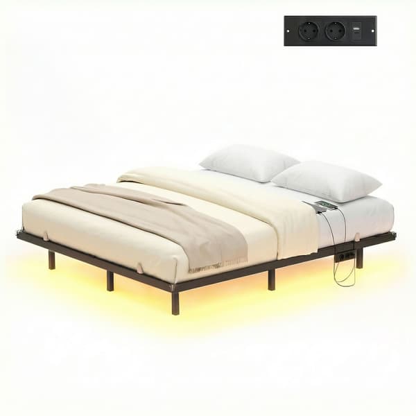 Sengestel 180x200 cm Sort Metal