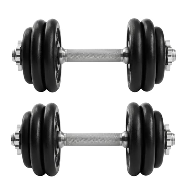 Dumbbell-sett 35x14 cm svart, plast