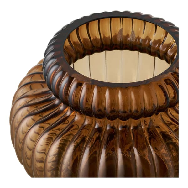 Vas elegant 20 x 16 cm Brun Glas