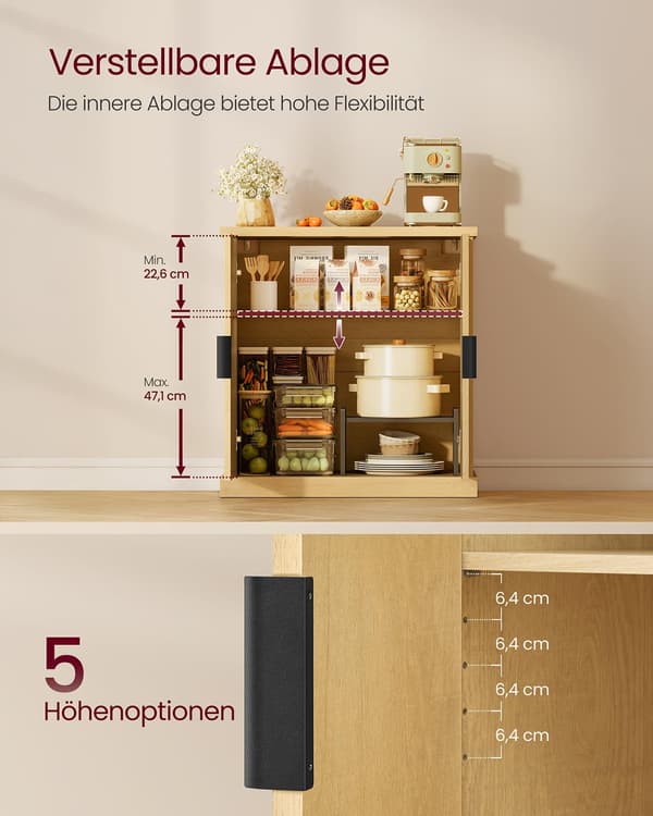 Skænk, 40x76x80 cm, Beige