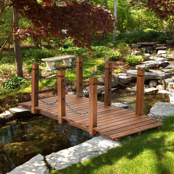 Garden Bridge 150x67x55 cm brun