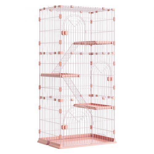 Kattebur 4-etagers 84x60,5x163,5 cm pink