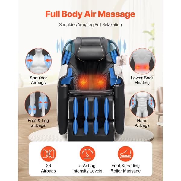 Massagestol, 155x74x105 cm, Fuld kropsmassage, Liggestol, Zero Gravity
