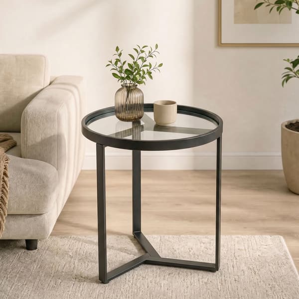 Rund sidebord 45x45x50 cm sort