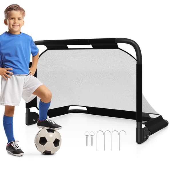 Fodboldmål, 91x62x62 cm, Sort, Sammenklappelig , Star
