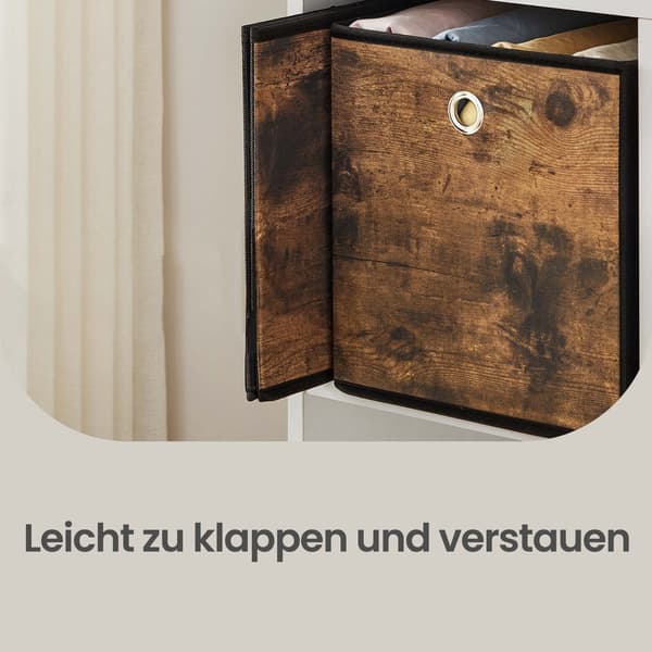 Förvaringsbox set, 33x33x33 cm, Brun