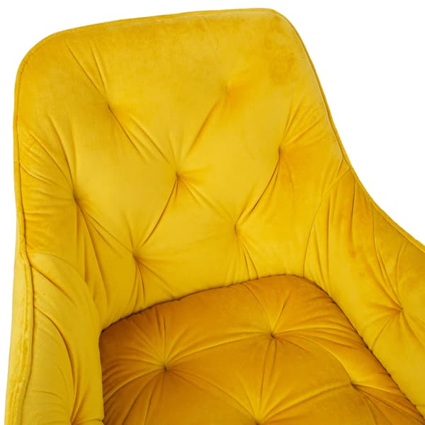 Stol BRITA 58x63x83 cm gul sammet