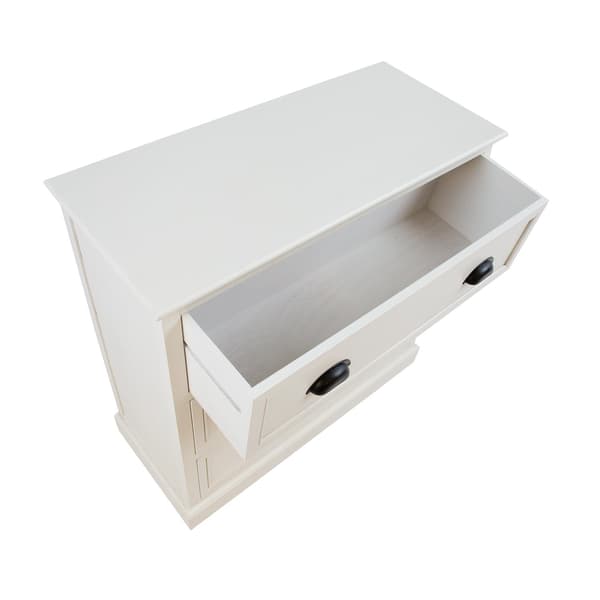 Skåp 80x35x80 cm vitt trä