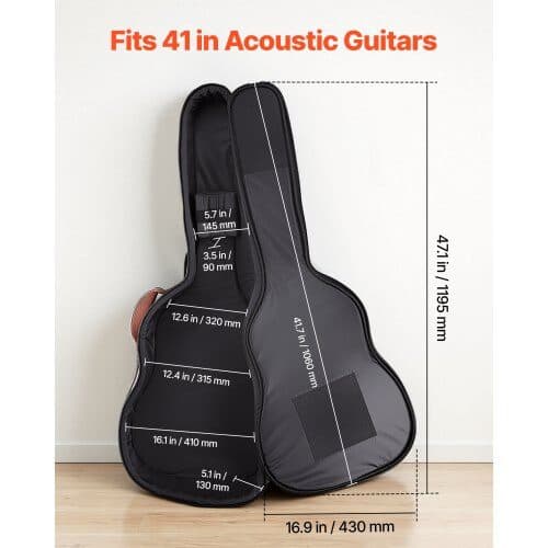 Hardcase til akustisk guitar 119,5x41 cm brun