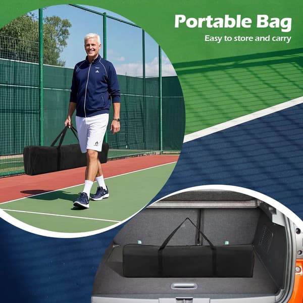 Pickleballnet-system, 674x60,5x92 cm, Sort Gul