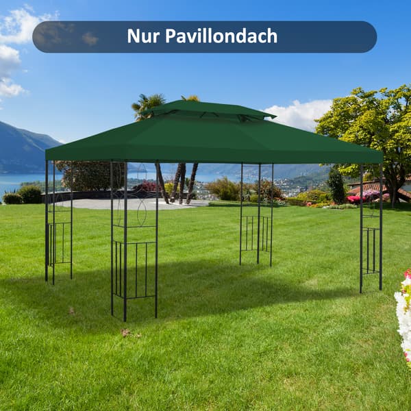 Pavillon erstatningsdug, 300x400 cm, Grøn