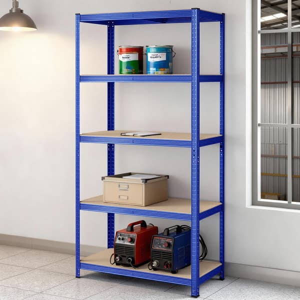 Robust hyllset 2 delar 40x90x180 cm silver stålram