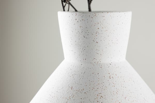 Vase Rellis 10x20x22 cm Hvid