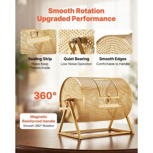 Lottospinnare 410xØ302 mm guld