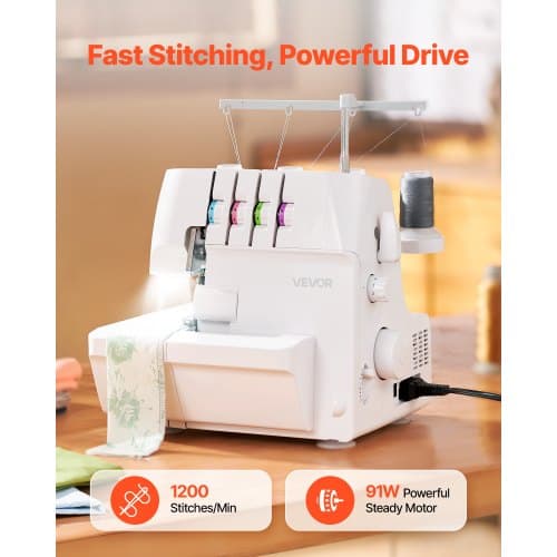 Overlock symaskin, 32x28x32 cm, vit