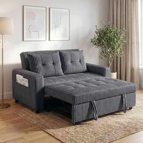 Soffa Säng 2-sits 157x190 cm mörkgrå
