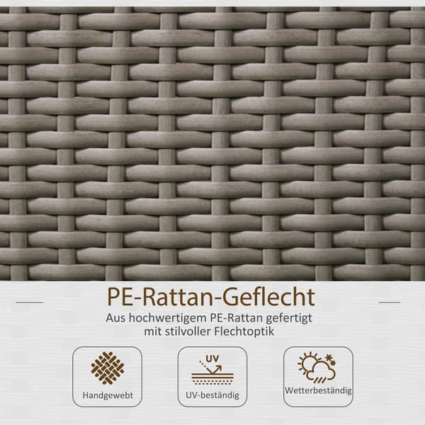 Planter med spaljé 103x29x103 cm Grå Polyrattan