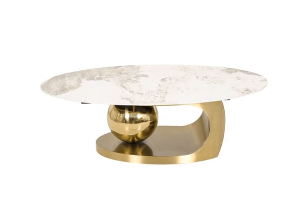 Soffbord, Modig, Guld, Vit