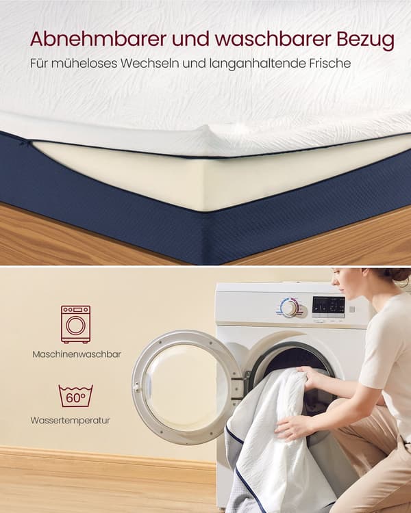 Madras, 90 x 200 cm, Enkel Gel Memory Foam, Medium Fast