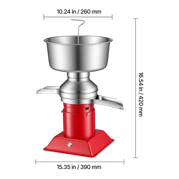 Mælkecreme separator 4.5L skål 60L/t rustfrit stål