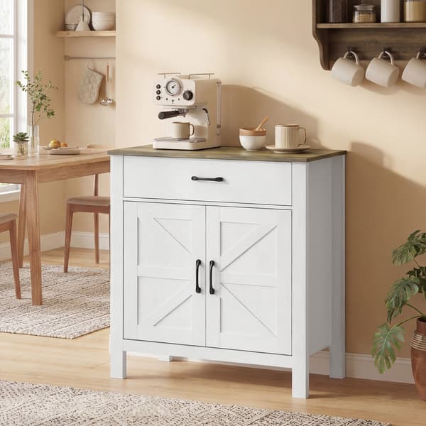 Sideboard 77x39,3x81,5 cm Vit trä